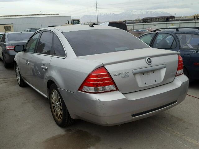 1MEHM42137G613606 - 2007 MERCURY MONTEGO PR SILVER photo 3