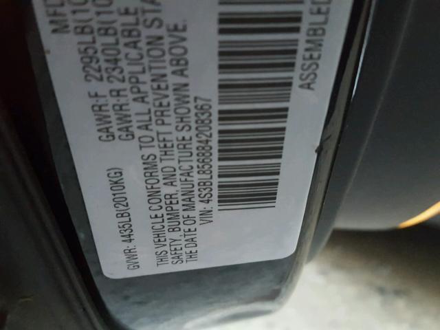 4S3BL856884208367 - 2008 SUBARU LEGACY 3.0 BLACK photo 10