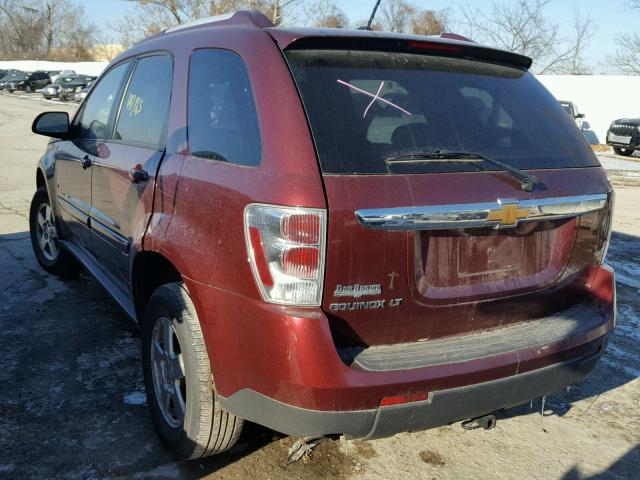 2CNDL33FX86288358 - 2008 CHEVROLET EQUINOX LT MAROON photo 3