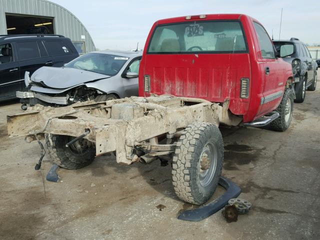 1GCHK24U81E190348 - 2001 CHEVROLET SILVERADO RED photo 4