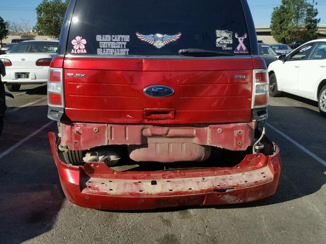 2FMGK5CC6BBD03700 - 2011 FORD FLEX SEL წითელი ფოტო 9