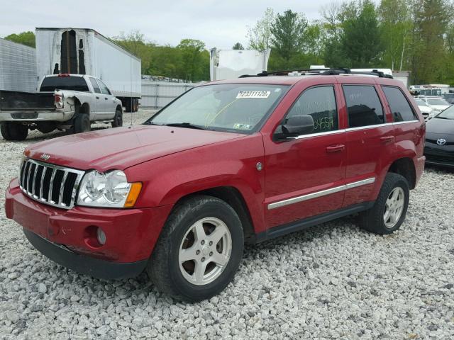 1J4HR58N86C302000 - 2006 JEEP GRAND CHER RED photo 2