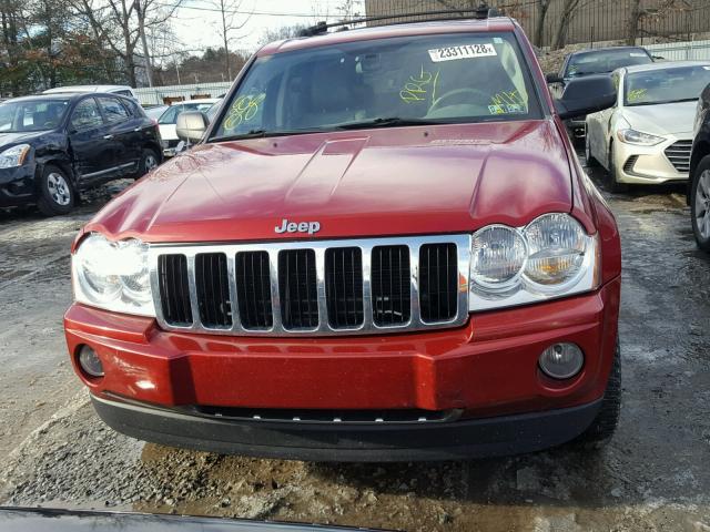 1J4HR58N86C302000 - 2006 JEEP GRAND CHER RED photo 9