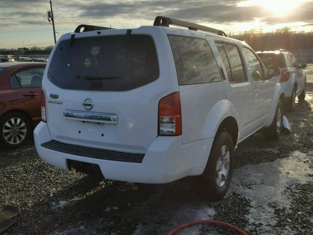 5N1AR18U28C612889 - 2008 NISSAN PATHFINDER WHITE photo 4