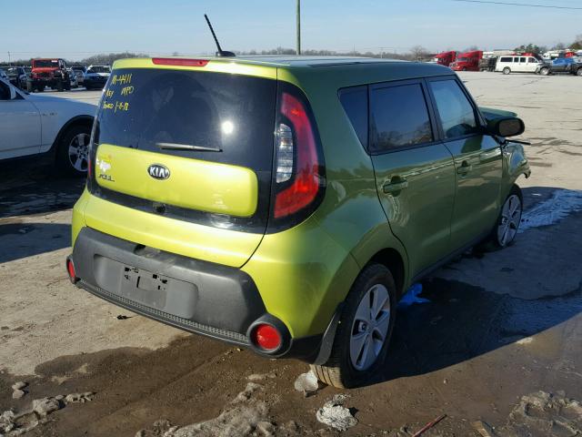 KNDJN2A2XG7834411 - 2016 KIA SOUL GREEN photo 4