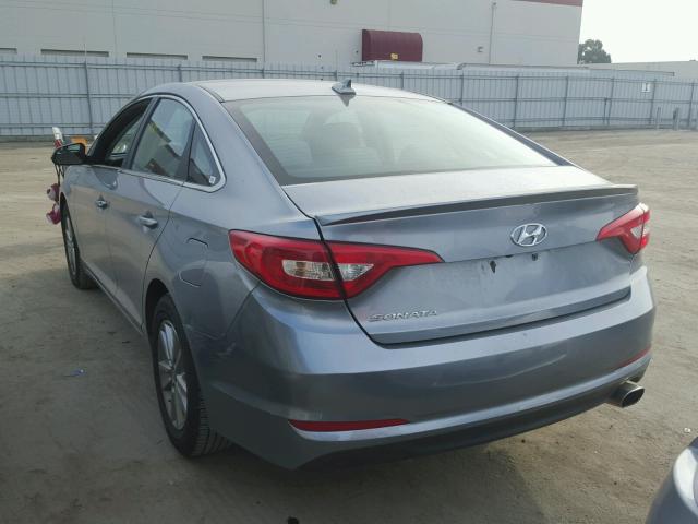 5NPE24AF5GH285897 - 2016 HYUNDAI SONATA SE GRAY photo 3