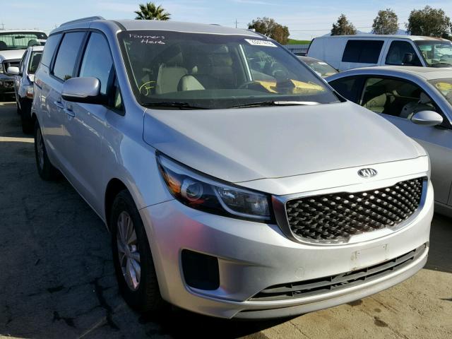 KNDMB5C19F6059597 - 2015 KIA SEDONA LX SILVER photo 1