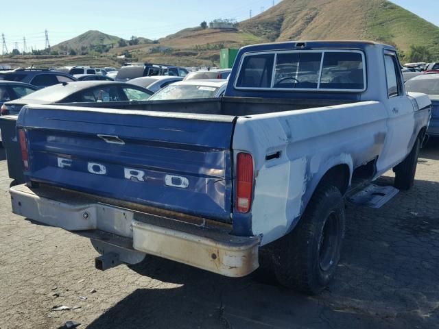 F26HRY84243 - 1977 FORD F-250 BLUE photo 4