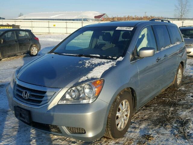 5FNRL38428B088764 - 2008 HONDA ODYSSEY EX BLUE photo 2