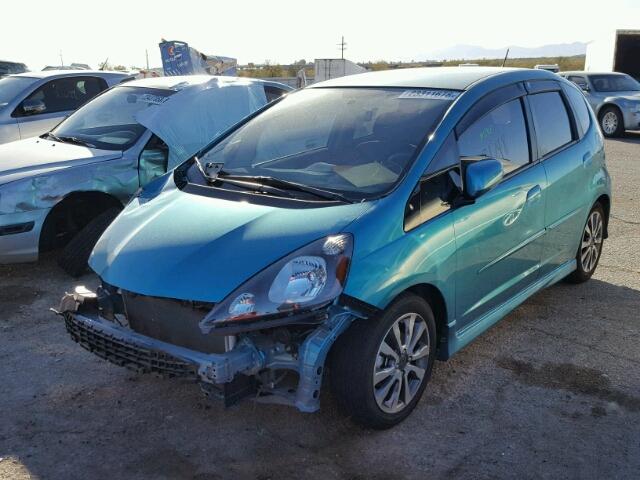 JHMGE8H55DC058574 - 2013 HONDA FIT SPORT BLUE photo 2