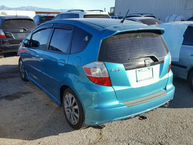 JHMGE8H55DC058574 - 2013 HONDA FIT SPORT BLUE photo 3