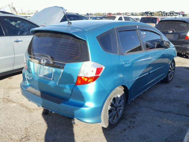 JHMGE8H55DC058574 - 2013 HONDA FIT SPORT BLUE photo 4