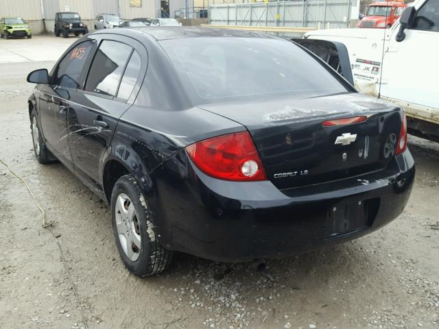 1G1AK55F567718080 - 2006 CHEVROLET COBALT LS BLACK photo 3