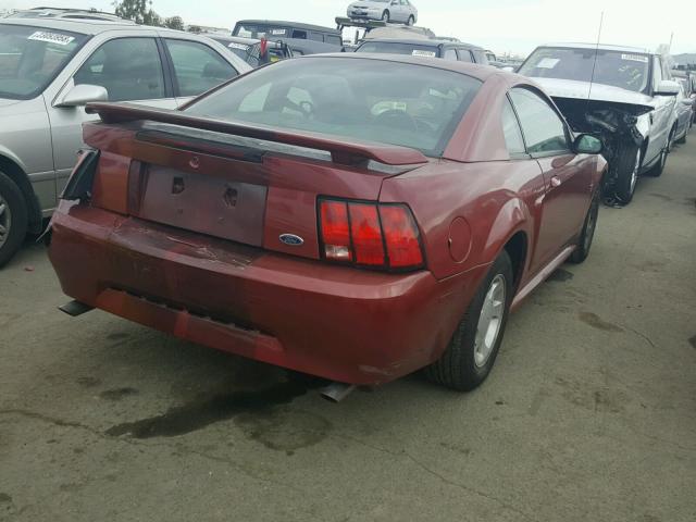 1FAFP40411F122905 - 2001 FORD MUSTANG RED photo 4