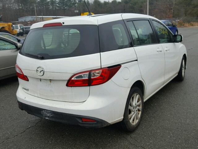 JM1CW2BL4C0112271 - 2012 MAZDA 5 WHITE photo 4