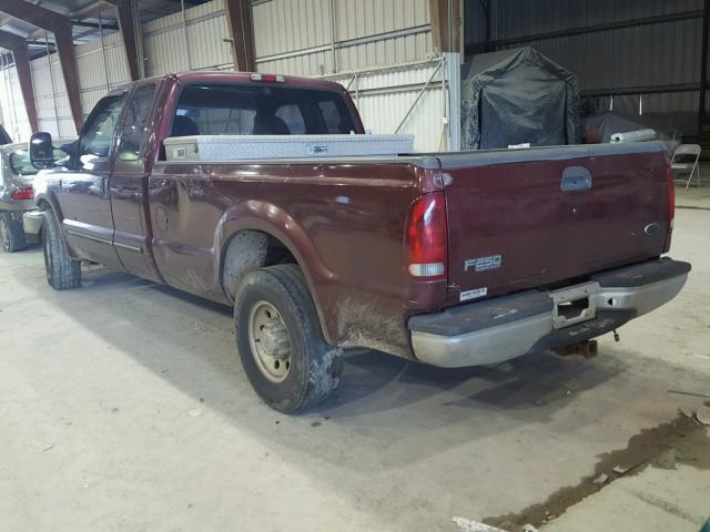 1FTNX20FXYEC13795 - 2000 FORD F250 SUPER BURGUNDY photo 3