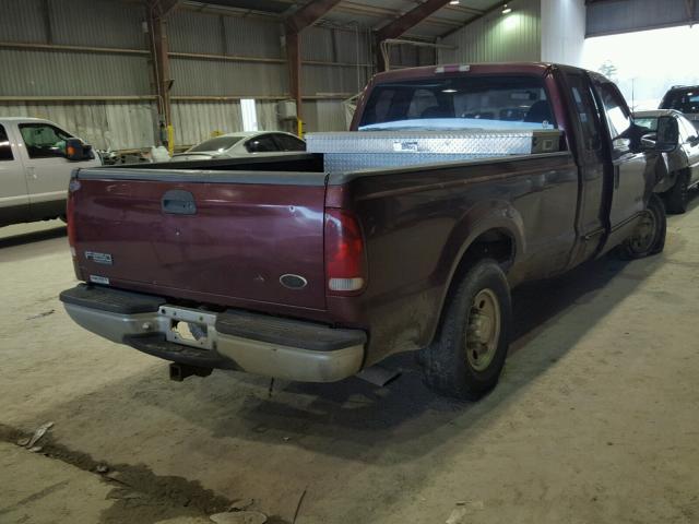 1FTNX20FXYEC13795 - 2000 FORD F250 SUPER BURGUNDY photo 4