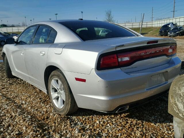 2C3CDXBG1CH178587 - 2012 DODGE CHARGER SE SILVER photo 3