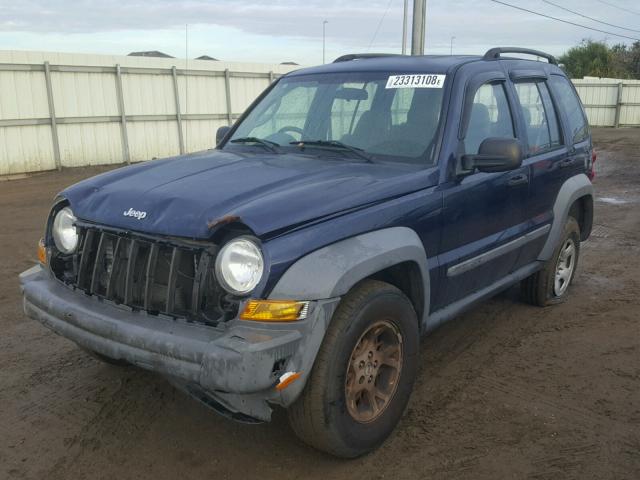 1J4GK48K46W137741 - 2006 JEEP LIBERTY SP BLUE photo 2