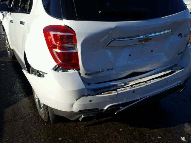 2GNFLGE38H6166760 - 2017 CHEVROLET EQUINOX PR WHITE photo 9