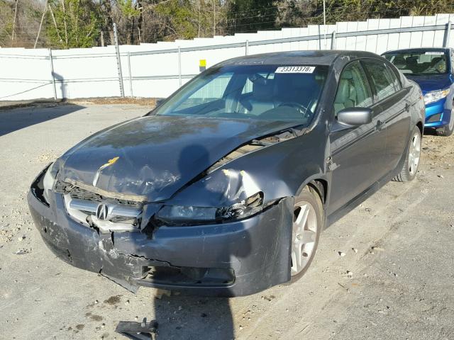 19UUA66285A015892 - 2005 ACURA TL GRAY photo 2