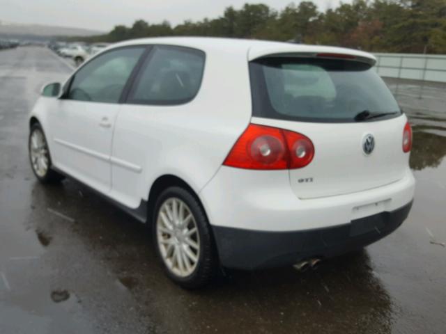 WVWFV71K27W067162 - 2007 VOLKSWAGEN NEW GTI FA WHITE photo 3