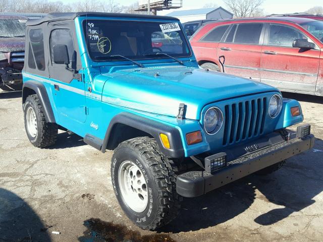 1J4FY29P8WP754918 - 1998 JEEP WRANGLER / TURQUOISE photo 1