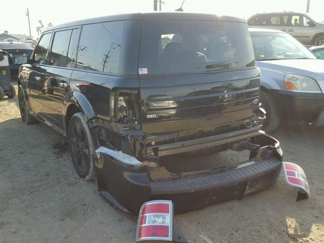 2FMGK5C82HBA05620 - 2017 FORD FLEX SEL BLACK photo 3