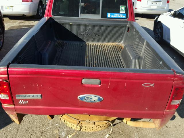 1FTYR44U88PA42271 - 2008 FORD RANGER SUP RED photo 6