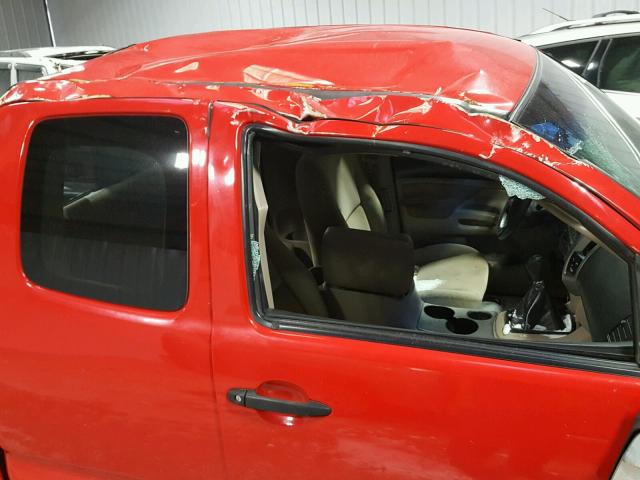 5TEUX42N07Z369187 - 2007 TOYOTA TACOMA ACC RED photo 9