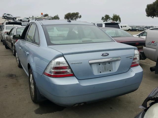 1FAHP28W08G125642 - 2008 FORD TAURUS LIM TURQUOISE photo 3