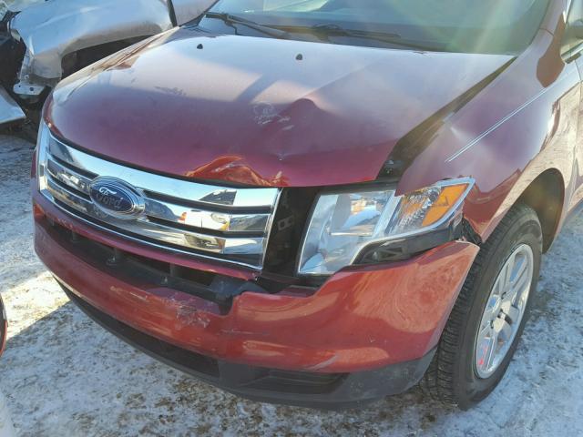 2FMDK36C98BA56667 - 2008 FORD EDGE SE RED photo 9