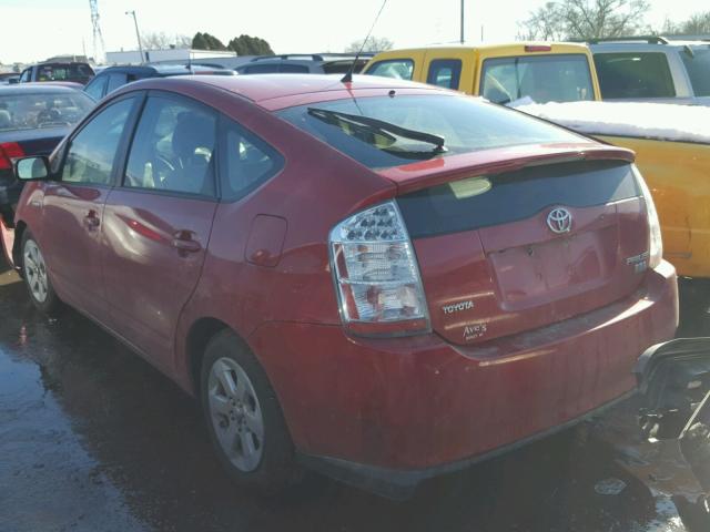 JTDKB22U267504676 - 2006 TOYOTA PRIUS RED photo 3