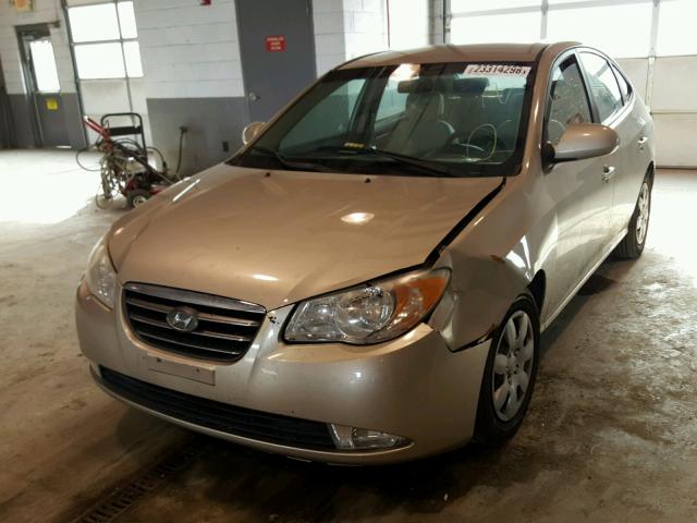 KMHDU46D38U540580 - 2008 HYUNDAI ELANTRA GL GOLD photo 2