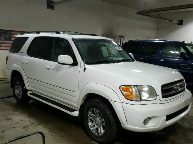 5TDBT48A43S155219 - 2003 TOYOTA SEQUOIA LI WHITE photo 1