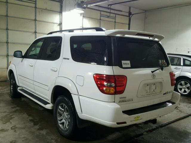 5TDBT48A43S155219 - 2003 TOYOTA SEQUOIA LI WHITE photo 3