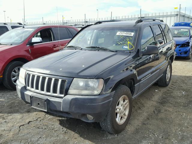 1J4GX48S54C364372 - 2004 JEEP GRAND CHER BLACK photo 2