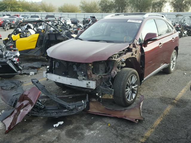 2T2BK1BA1DC212055 - 2013 LEXUS RX 350 BURGUNDY photo 2