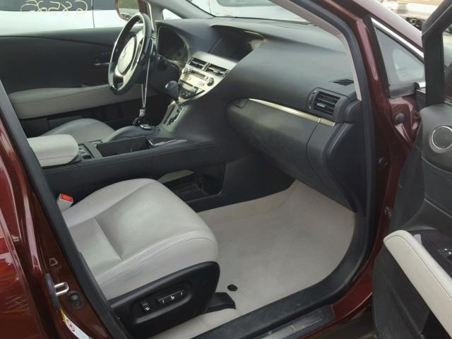 2T2BK1BA1DC212055 - 2013 LEXUS RX 350 BURGUNDY photo 5