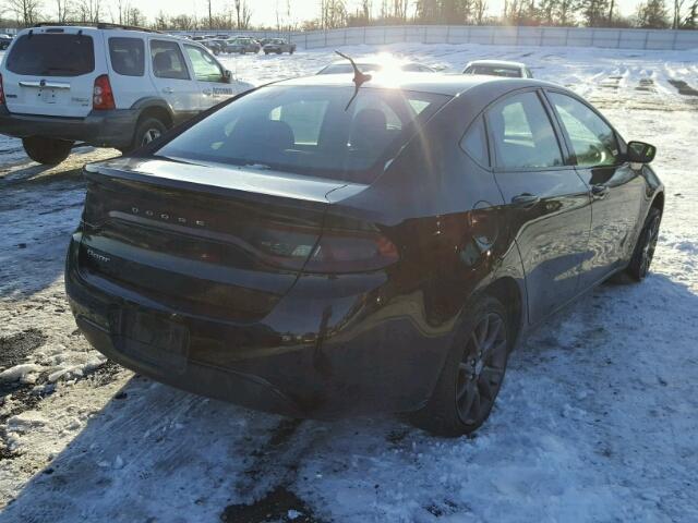 1C3CDFAA8GD555796 - 2016 DODGE DART SE BLACK photo 4