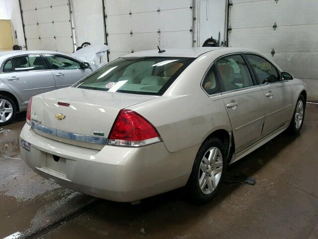 2G1WB5EK6A1189957 - 2010 CHEVROLET IMPALA LT TAN photo 4