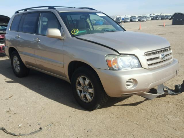 JTEGP21A740033009 - 2004 TOYOTA HIGHLANDER GOLD photo 1