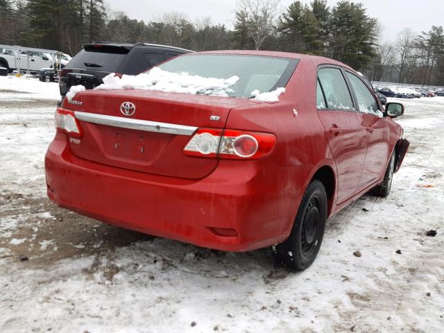 2T1BU4EE5BC681533 - 2011 TOYOTA COROLLA BA RED photo 4