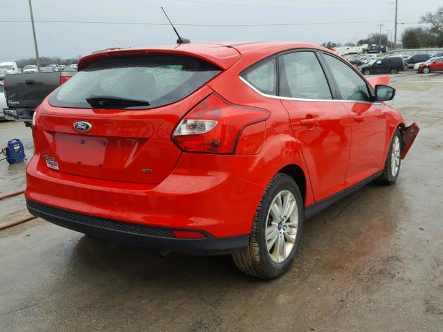 1FAHP3M23CL416550 - 2012 FORD FOCUS SEL RED photo 4