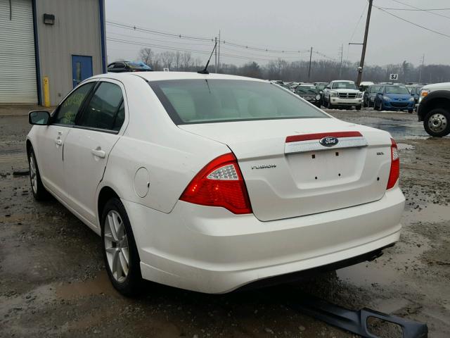 3FAHP0JA3BR324980 - 2011 FORD FUSION SEL WHITE photo 3