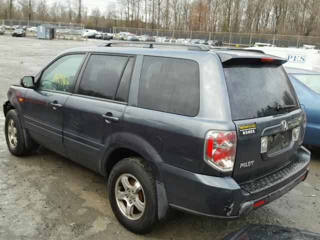 5FNYF18626B009681 - 2006 HONDA PILOT EX GRAY photo 3