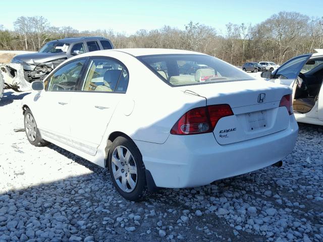 2HGFA165X8H326915 - 2008 HONDA CIVIC LX WHITE photo 3