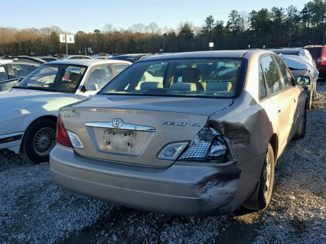 4T1BF28B01U143965 - 2001 TOYOTA AVALON XL TAN photo 4