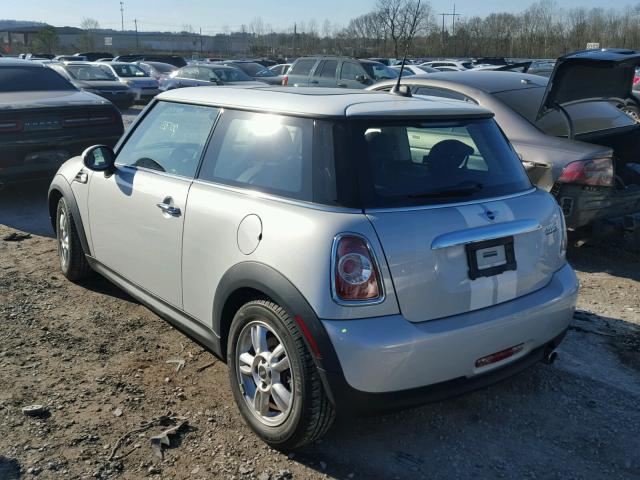 WMWSU3C51DT691837 - 2013 MINI COOPER SILVER photo 3