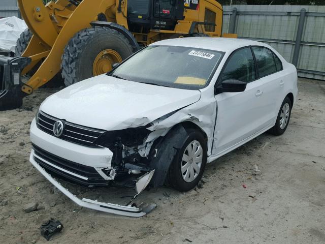 3VW267AJ5GM220309 - 2016 VOLKSWAGEN JETTA S WHITE photo 2